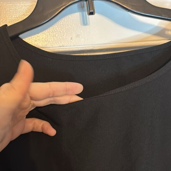 Women’s Black Longsleeve Dress with balloon style sleeves knee length 1XL - Picture 3 of 6